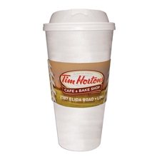 a white cup sleeve - paper products