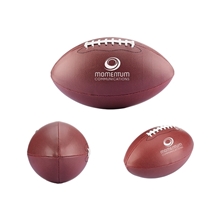 aerial view a brown full size synthetic football, image 1 of 2