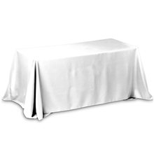 8 4- Sided Throw Style Table Covers Table Throws Full Color Dye Sublimation Imprint - Fits 8 Foot Table