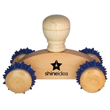 aerial view a wooden small wooden massager, image 1 of 2