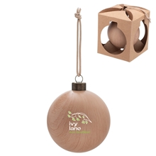 aerial view a tan wood grain ornament, image 1 of 2