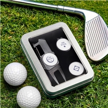 aerial view a group of brush and play golf gift set, image 1 of 2
