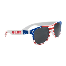aerial view a usa flag usa patriotic miami sunglasses, image 1 of 4
