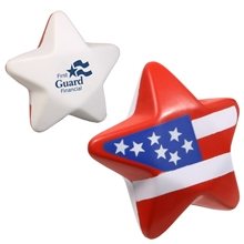 aerial view a blue/red/white patriotic star - stress reliever, image 1 of 2