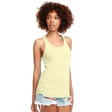 aerial view a banana cream next level apparel ladies ideal racerback tank, image 1 of 4
