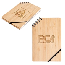 A5 Corner Spiral Bound Journal Book with Bamboo Cover
