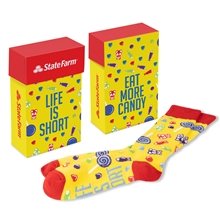 ACE Candy Themed Socks in Flip Top Box