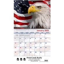 America Wall Calendar 2025 Spiral Bound