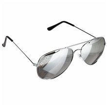 UV400 Silver Aviator Sunglasses
