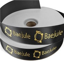 Badge Satin Ribbon 1 1/2 w / Foil Print