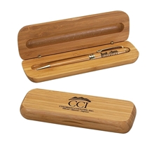 Bamboo Case w / Pen Gift Set