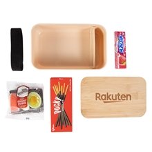 Bamboo Lid Bento Box Candy And Snacks Gift Set