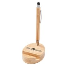 Bamboo Magnetic Stylus Pen Phone Stand