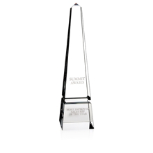 Barclay Obelisk Optical Crystal Award - 2.5 x 10 x 2.5 in