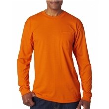 Bayside Adult Long - Sleeve T - Shirt with Pocket
