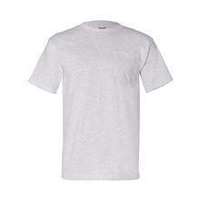 Bayside Short Sleeve T - shirt with a Pocket - HEATHERS