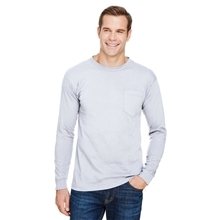 Bayside Unisex Union - Made Long - Sleeve Pocket Crew T - Shirt