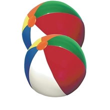 Beach Ball w / Multi - Colored Panels (9 Inflated) or Patriotic