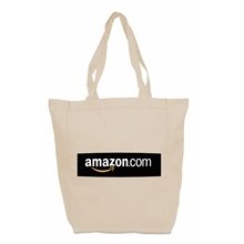 Beige 100 Cotton Canvas Tote Bag
