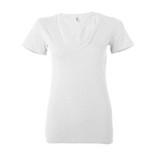 Bella + Canvas - Deep V - Neck Jersey T - Shirt - 6035 - WHITE