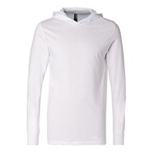 Bella + Canvas - Unisex Long Sleeve Jersey Hooded Tee - 3512 - WHITE