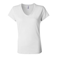 Bella + Canvas - Womens Short Sleeve Jersey V - Neck Tee - 6005 - WHITE