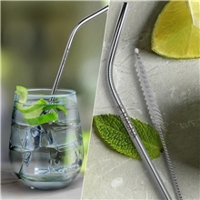Bent Stainless Steel Straws Individually sold in Silver