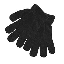 Black Chenille Womens Glove
