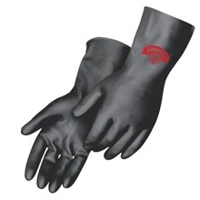 Black Neoprene Unsupported Flock Lined Glove