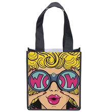 Black / White Non - Woven Degas Sublimation Tote Bag