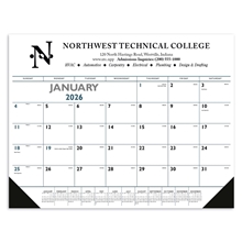 Blue Black Desk Pad with Vinyl Corners - Triumph(R) Calendars