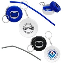 Bottle Opener Container With Straw
