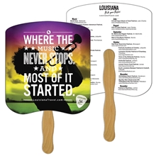 Bread Slice Hand Fan Full Color (2 Sides) - Paper Products