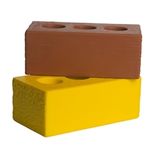 Brick Squeezies Stress Reliever - Red or Yellow