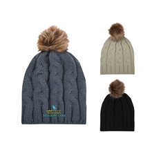 Cameron Cable Knit Pom Beanie