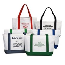 Canvas Boat Tote with Hand Shoulder Straps