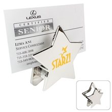 Chrome Metal Star Memo / Card Holder