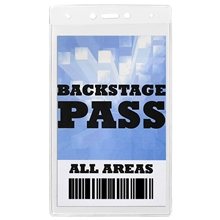 Clear Backstage Pass or Pit Pass Size Holder Fits 4 X 7-1/4 Insert