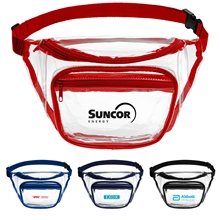 Clear PVC Fanny Pack with Dual Pockets Large