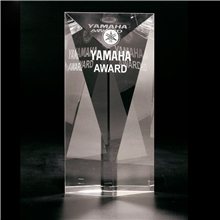 Clearaward Optical Crystal Angles Award - 4x8x2 in