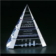 Clearaward Optical Crystal Pyramid Award - 8x9x2 in
