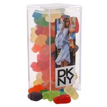 Clever Candy Large Rectangle Acrylic Candy Box with Gummy Bears