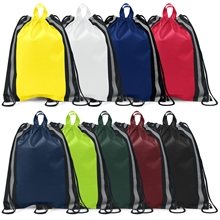Non Woven Color Vista Multi Color Marco Polo String Backpack 13 X 16