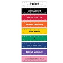 Colorful Plastic 6- Inch Rulers