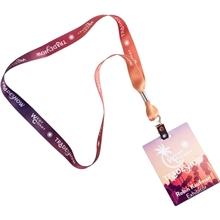 Conference Combo - 3/4 Full Color Lanyard with 3 x 4 Full Color ID Badge