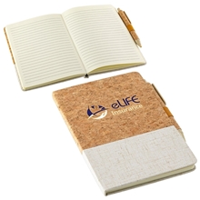 Cork Linen Journal with Eco Pen