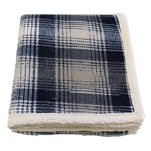 Cottage Plaid Polar Fleece And Lambswool Throw