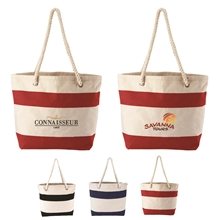 Cotton Resort Tote Bag With Rope Handle