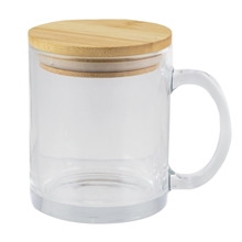 Cozy 11 oz Glass Mug / bamboo Lid
