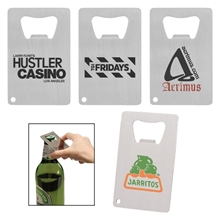 Credit Card Brushed Stainless Steel Finish Bottle Opener